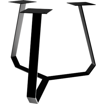 Gestell Flachstahl rund